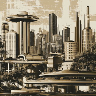 Tealscar Surrealism style, Midjourney V6.1: megacity with futuristic bioarchitecture