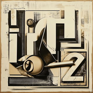 Tealscar Surrealism style, Midjourney V6.1: typographic composition with large letters