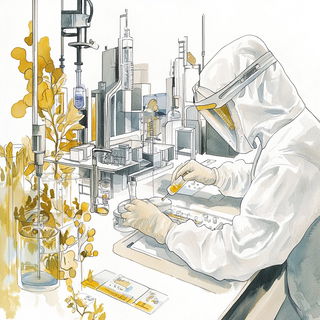 Chromaheraldry style, Midjourney V6.1: editorial illustration for popular scientific magazine cover