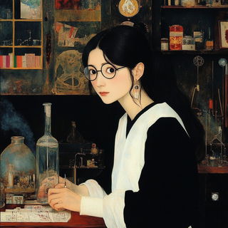 Obsidianarch style, Midjourney V6.1: editorial illustration for popular scientific magazine cover