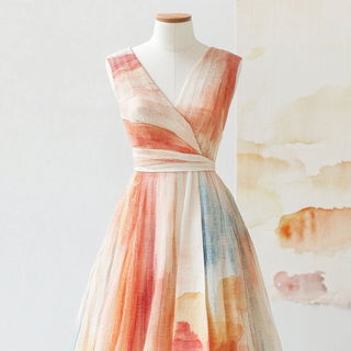 Silhouette Screenprintism style, Midjourney V6.1: haute-couture fashion outfit