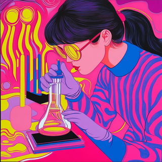 Saltwater Celestine style, Midjourney V6.1: editorial illustration for popular scientific magazine cover