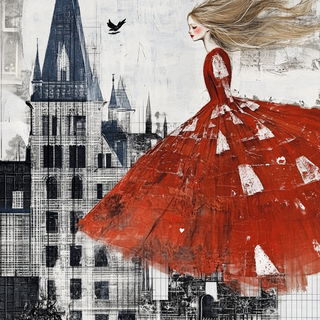 Valleygouache style, Midjourney V6.1: retro fairy-tale illustration