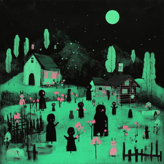 Amanita Brushfront style, Midjourney V6.1: traditional folk art