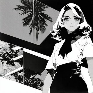 Mountainwarp style, Midjourney V6.1: black-and-white manga comic strip