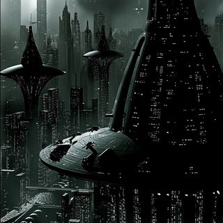 Pixelharbor style, Midjourney V6.1: megacity with futuristic bioarchitecture