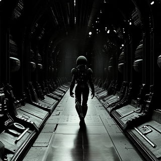 Pixelharbor style, Midjourney V6.1: cinematic shot from sci-fi movie