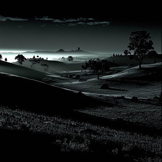 Pixelharbor style, Midjourney V6.1: realistic landscape photograph of quiet dawn