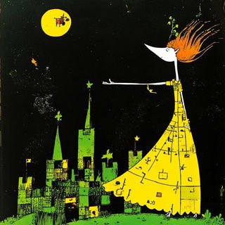 Kinetocastle style, Midjourney V6.1: retro fairy-tale illustration
