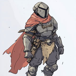Glazegestalt style, Midjourney V6.1: concept art character design of retropunk steam knight