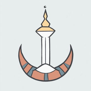 Glazegestalt style, Midjourney V6.1: bold minimalist logo design for Istanbul city municipal services