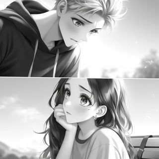 Suspended Anatomy style, Midjourney V6.1: black-and-white manga comic strip