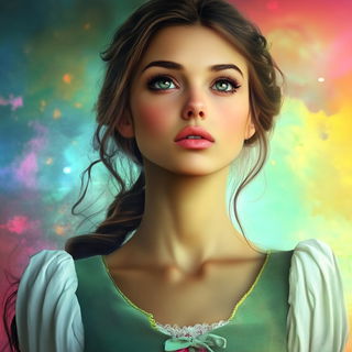 Suspended Anatomy style, Midjourney V6.1: photographic portrait of female protagonist