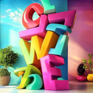 Suspended Anatomy style, Midjourney V6.1: typographic composition with large letters