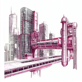 Ashen Paintcell Doctrine style, Midjourney V6.1: megacity with futuristic bioarchitecture