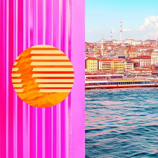 Trailscendance style, Midjourney V6.1: bold minimalist logo design for Istanbul city municipal services