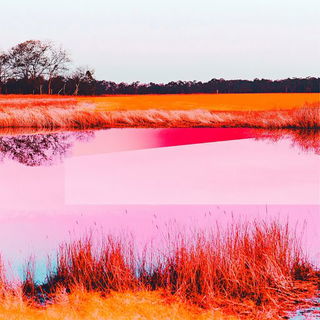 Trailscendance style, Midjourney V6.1: realistic landscape photograph of quiet dawn