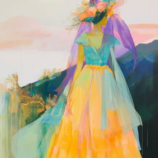 Redwood Arabesque style, Midjourney V6.1: haute-couture fashion outfit