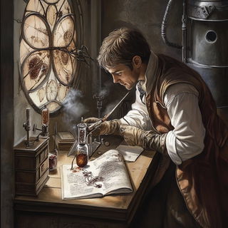 Enamellune style, Midjourney V6.1: editorial illustration for popular scientific magazine cover