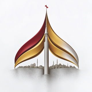 Enamellune style, Midjourney V6.1: bold minimalist logo design for Istanbul city municipal services