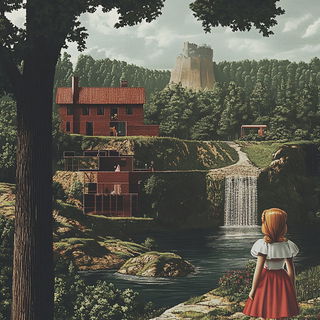 Sporeburst Figures style, Midjourney V6.1: retro fairy-tale illustration