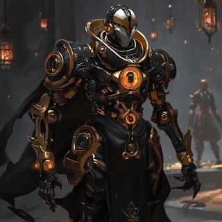 Floracelestia style, Midjourney V6.1: concept art character design of retropunk steam knight
