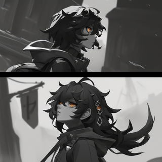 Floracelestia style, Midjourney V6.1: black-and-white manga comic strip