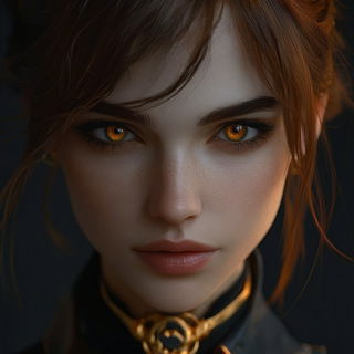 Floracelestia style, Midjourney V6.1: photographic portrait of female protagonist