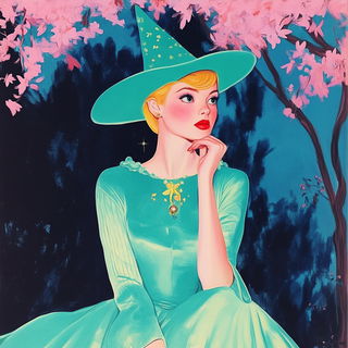Decklewave style, Midjourney V6.1: retro fairy-tale illustration
