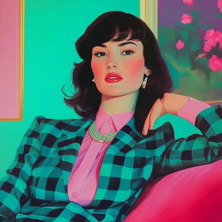 Decklewave style, Midjourney V6.1: photographic portrait of female protagonist