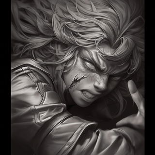 Chromacantata style, Midjourney V6.1: black-and-white manga comic strip
