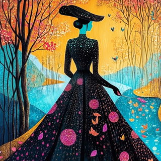 Moss Register style, Midjourney V6.1: haute-couture fashion outfit