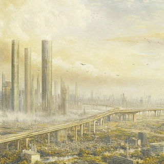Cryodragonism style, Midjourney V6.1: megacity with futuristic bioarchitecture