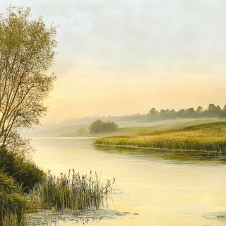 Cryodragonism style, Midjourney V6.1: realistic landscape photograph of quiet dawn