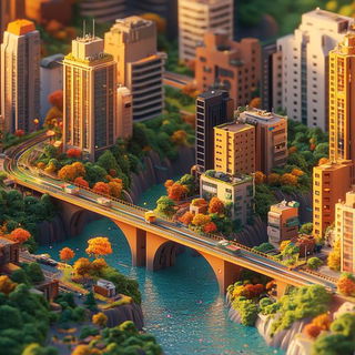 Geomantle style, Midjourney V6.1: megacity with futuristic bioarchitecture