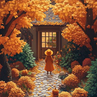 Geomantle style, Midjourney V6.1: retro fairy-tale illustration