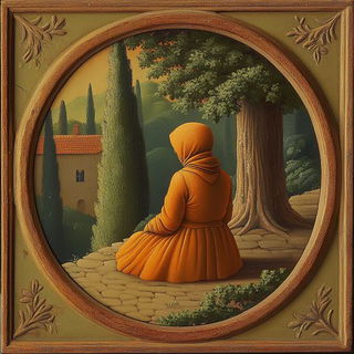 Geomantle style, Midjourney V6.1: classical 18th-century oil painting