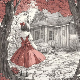 Chromafragism style, Midjourney V6.1: retro fairy-tale illustration