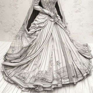 Chromafragism style, Midjourney V6.1: haute-couture fashion outfit