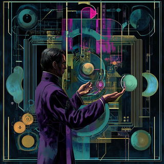 Squallbridge Illustrative style, Midjourney V6.1: editorial illustration for popular scientific magazine cover