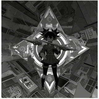 Squallbridge Illustrative style, Midjourney V6.1: black-and-white manga comic strip