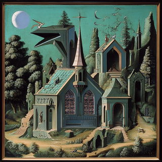 Squallbridge Illustrative style, Midjourney V6.1: classical 18th-century oil painting