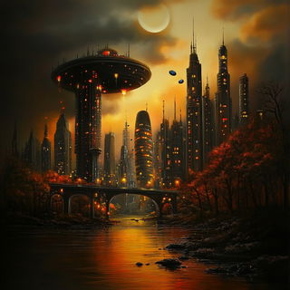Cliffstring Shanshuit style, Midjourney V6.1: megacity with futuristic bioarchitecture
