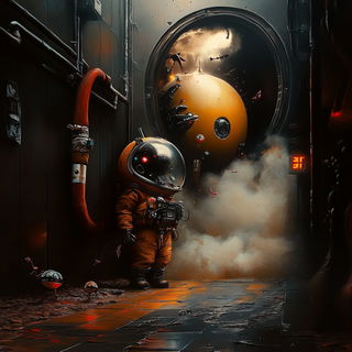 Cliffstring Shanshuit style, Midjourney V6.1: cinematic shot from sci-fi movie