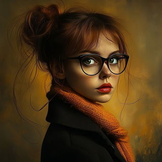 Cliffstring Shanshuit style, Midjourney V6.1: photographic portrait of female protagonist