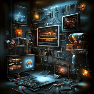 Cliffstring Shanshuit style, Midjourney V6.1: technical infrastructure blueprint schematics