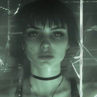Carbon Copy Country style, Midjourney V6.1: photographic portrait of female protagonist