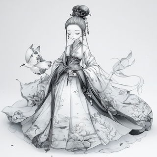 Contourclade style, Midjourney V6.1: haute-couture fashion outfit