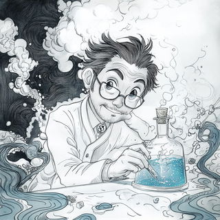 Contourclade style, Midjourney V6.1: editorial illustration for popular scientific magazine cover