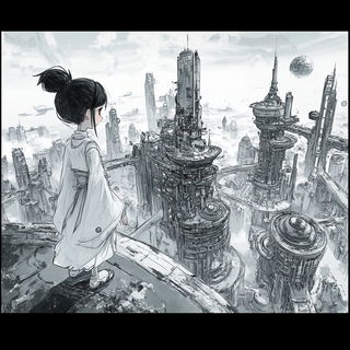 Contourclade style, Midjourney V6.1: cinematic shot from sci-fi movie